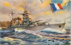 Dunkerque France Military Ship Chocolate La Estrella Advert Unused Postcard F43