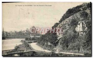 Old Postcard La Vallee Solesmes view Rochers Ste Anne