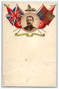 c1905 Lord Kitchener Of Khartoum War South Africa Flags Antique Postcard