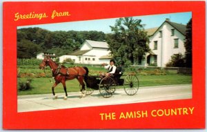 Amish boy out for a Sunday drive - Greetings From The Amish Country - PA