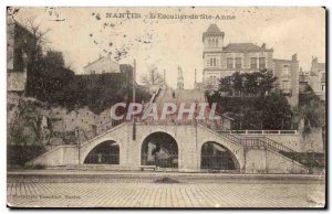 Old Postcard The Staircase Nantes Ste Anne