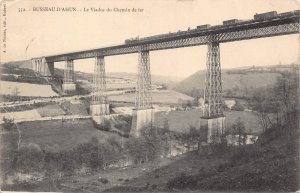 France Busseau d'Ahun Viaduc du Chemin de Fer Viaduct Train postcard C320