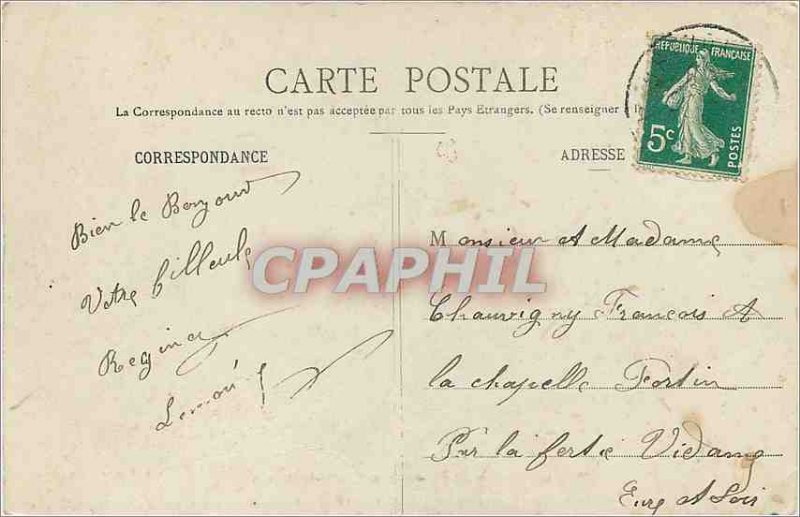 Old Postcard Chateau d'Anet door Charles the Bad