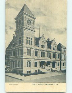 Pre-1907 POST OFFICE SCENE Manchester New Hampshire NH AF1226