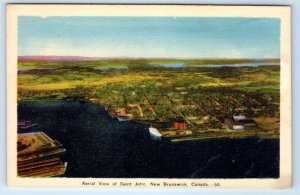 Aerial view of SAINT JOHN New Brunswick CANADA Postcard