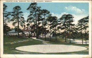 Augusta Georgia GA Country Club Golf Course c1920 Postcard