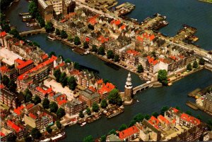 Netherlands Amsterdam Aerial View Montelbaan and Surroundings