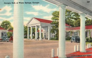 Vintage Postcard 1930's View of Georgia Hall at Warm Springs Georgia GA