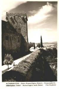 Spain Tarragona Paseo Arqueologico Detalle Vintage RPPC 04.03