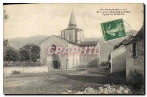 Old Postcard Hautes Pyrenees Argeles Gazost Surroundings Church of Saint Savin
