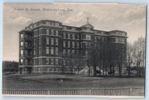 Riviere-du-Loup Quebec Canada Postcard Hospital St. Joseph c1910 Antique