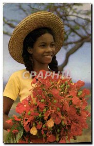 Modern Postcard Martinique The Child In Flowers