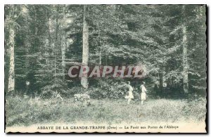 Old Postcard La Grande Trappe Abbey Orne La Foret to the Abbey doors