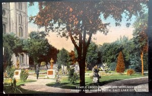 Vintage Postcard 1907-1915 Mormon Temple Grounds, Salt Lake City, Utah