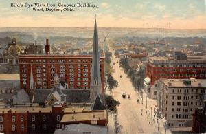 Dayton Ohio Birdseye View From Conover Bldg Antique Postcard K36058