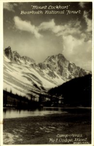 RPPC Mount Lockhart Beartooth National Forest Montana Real Photo Postcard