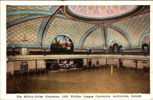 Detroit, MI Michigan MILLION DOLLAR GRAYSTONE BALLROOM Demolished 1923 Postcard