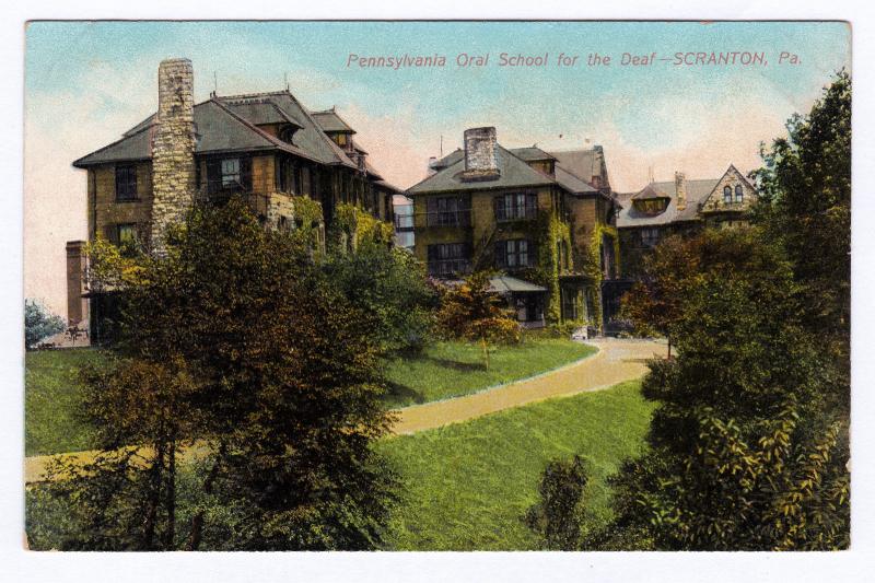 1907-1915 Scranton PA Oral School for the Deaf Duryea RARE Divided Back Postcard