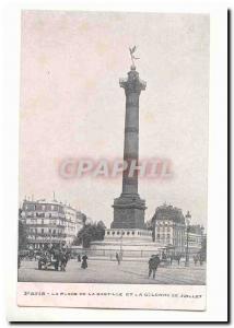 Paris (11th) Old Postcard Place de la Bastille and the July Column