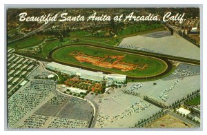 Postcard Beautiful Santa Anita Arcadia Calif. Vintage Standard Aerial View Card