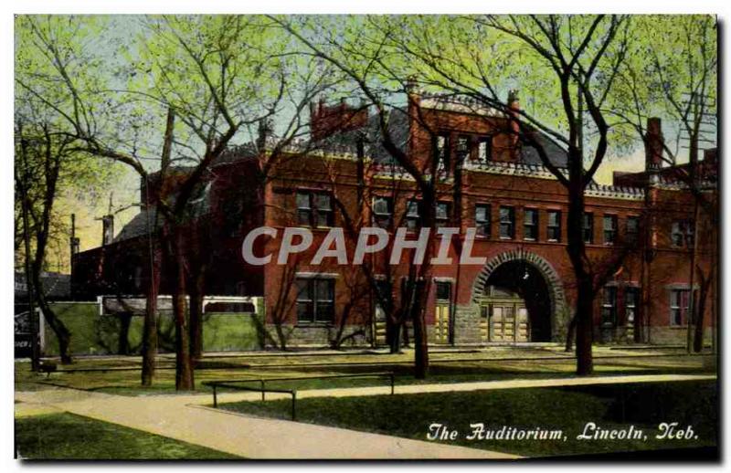 Postcard The Old Auditorium Lincoln Neb