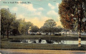 Oshkosh Wisconsin 1910 Postcard View In South Park