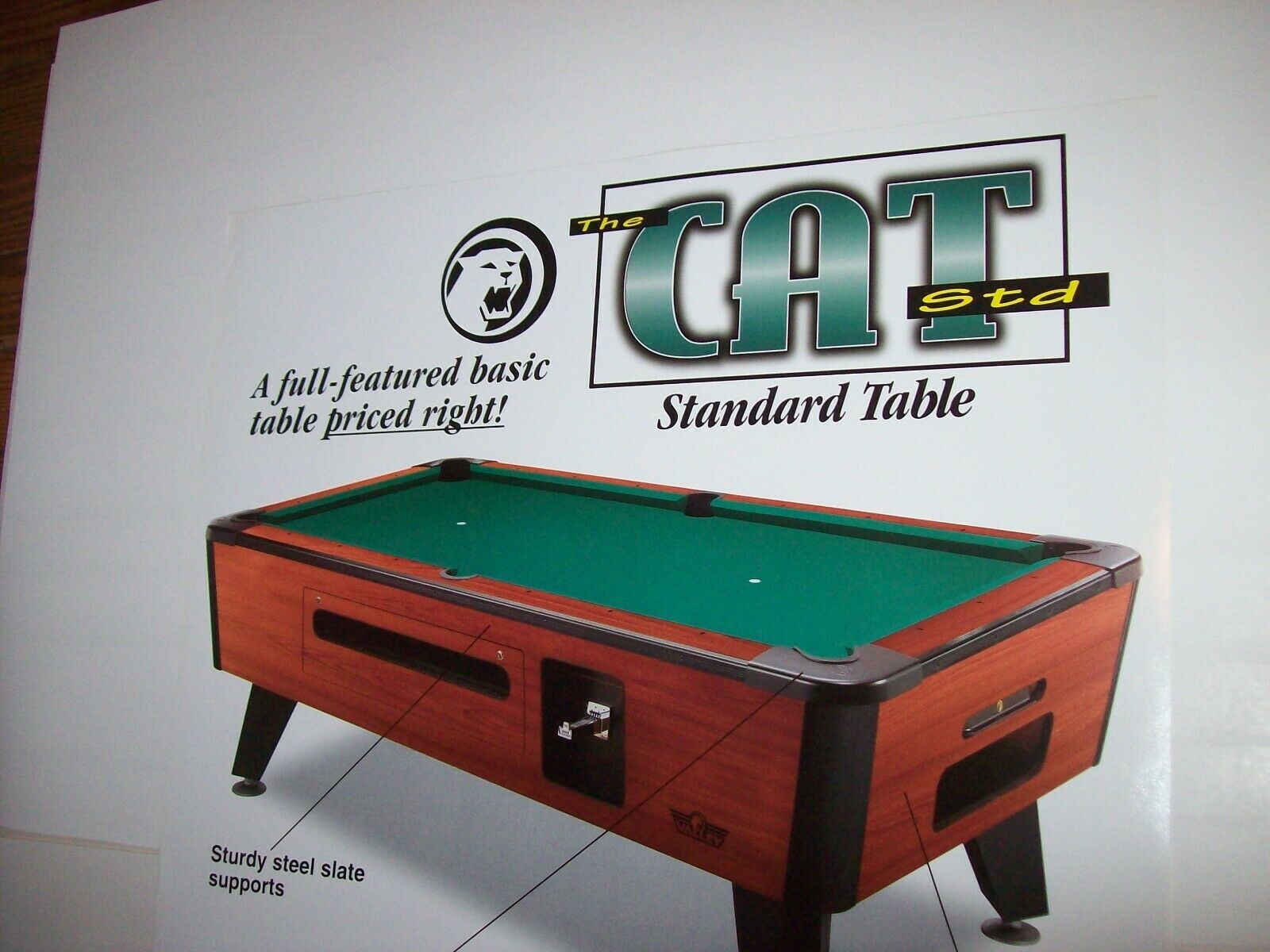 The Cat Pool Table POSTER Original Valley 27
