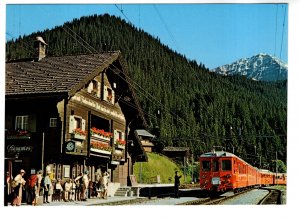 Train Coming in to Station, Langwies,  Switzerland