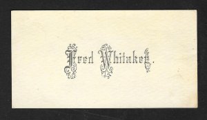 VICTORIAN TRADE CARDS (5) Name Card & Flowers