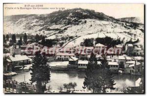 Old Postcard Bar sur Aube Aube and the Montagne Ste Germaine under snow