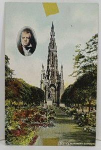 Scott's Monument Edinburg Vintage Postcard