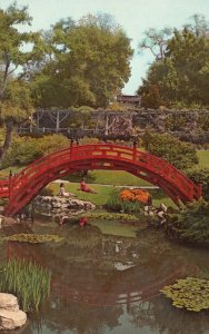 Vintage Postcard Moon Bridge Huntington Library and Art Galley San Marino Calif.