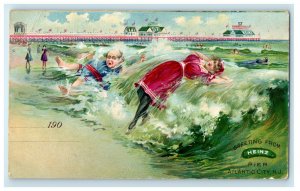 c1905s Greeting from Heinz Pier Atlantic City New Jersey NJ Antique Postcard 