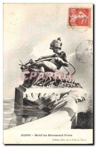 Old Postcard Dijon Reason Monument Piron