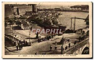 Old Postcard Brest Le Chateau And Against Torpedo Boat Views From the bridge ...