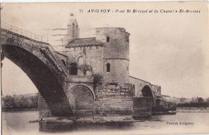 BF11663 avignon pont st benezet et la chapel e st nico  france  front/back image
