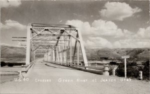 Jensen UT Green River Bridge US 40 Unused Real Photo Postcard G50