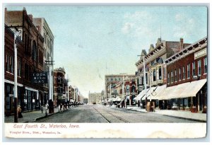 c1910 East Fourth St. Exterior Building Waterloo Iowa Vintage Antique Postcard