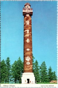 Postcard - Astoria Column - Astoria, Oregon 