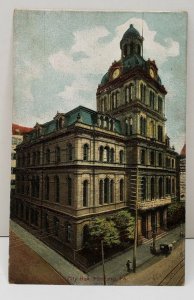 City Hall Pittsburgh Pa Tinseled 1907 Postcard C18
