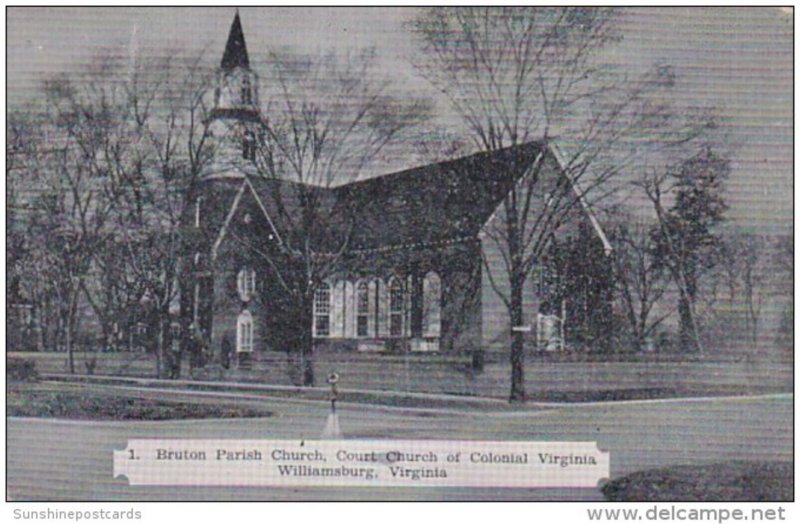 Virginia Williamsburg Bruton Parish Church 1938