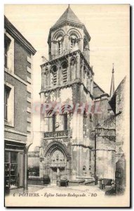 Old Postcard Poitiers Eglise Sainte Radegunde