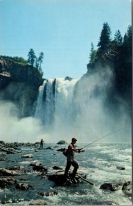 Fishing Below Snoqualmie Falls Washington