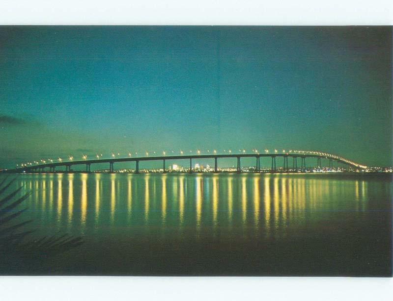 Unused Pre-1980 BRIDGE SCENE San Diego California CA d3897