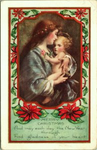 Mother Mary Baby Jesus Christmas Whitney Made Postcard