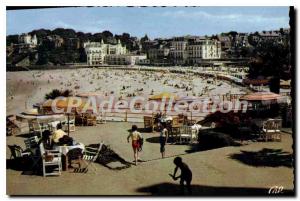 Postcard Modern Dinard The Beach View From The Terrace Of Crystal
