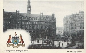 Yorkshire Postcard - City Square & Post Office - Leeds   U1751