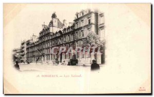 Postcard Old Bordeaux Lycee National