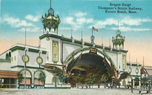 Amusement Park C-1910 Dragon's Gorge Revere Beach Massachusetts Postcard 12286