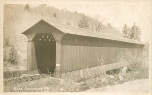 Postcard RPPC 1950s New Hampshire Covered Bridge Sullivan Claremont 23-12770